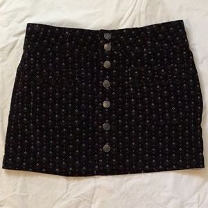 NWOT we the people velour miniskirt